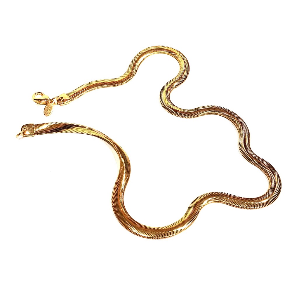 Necklace Gold Tone MILOR China Stainless Steel Snake Chain